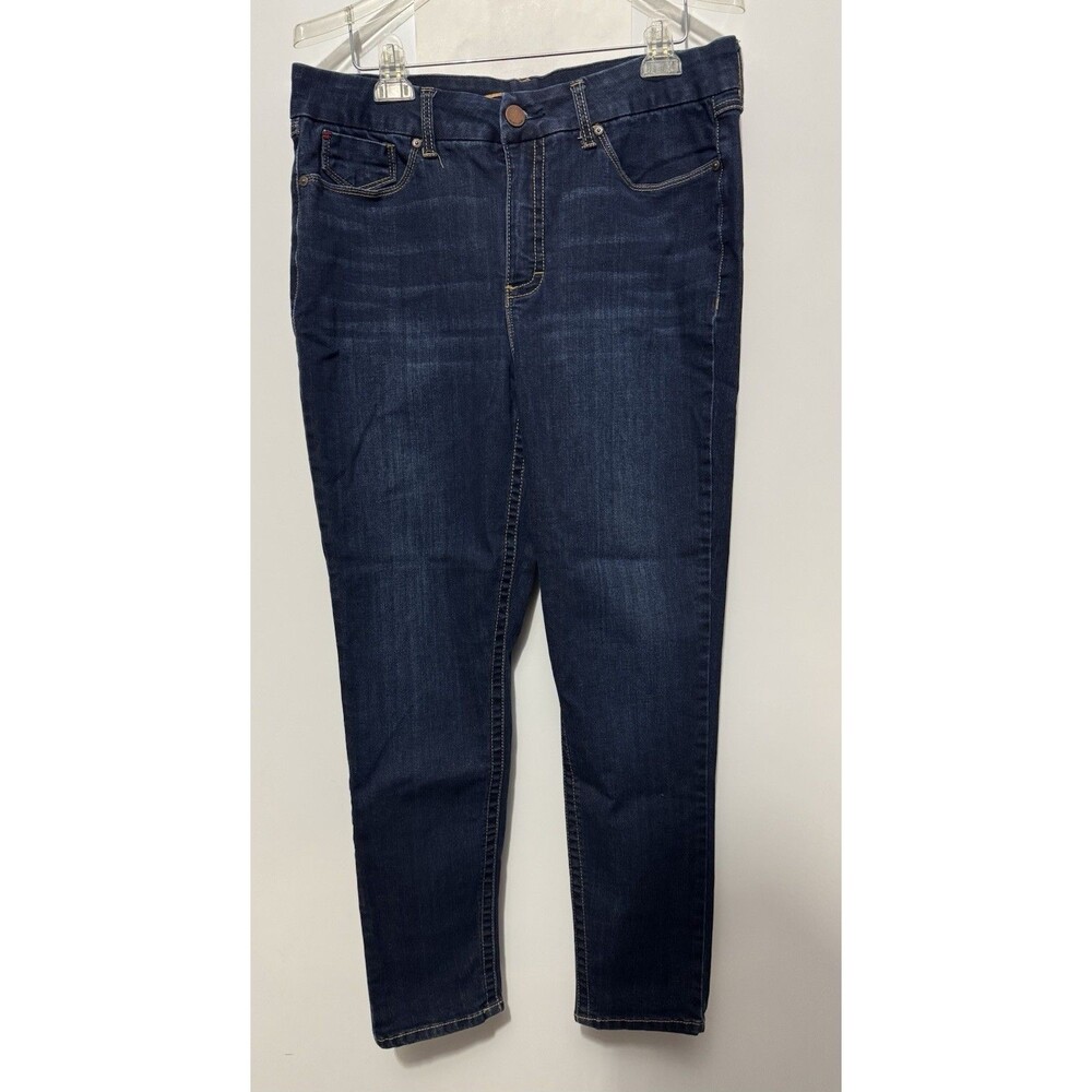 Seven 7 Denim Blue Jeans Tummyless High Rise Skinny Size 16